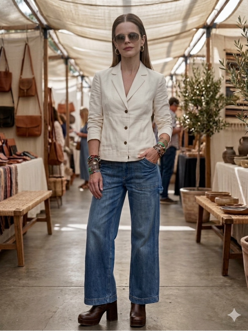 Desigual Gritty Boho Utility Blazer Size 42